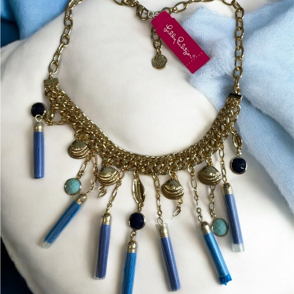 Lilly Pulitzer SEASIDE TASSEL STATEMENT NECKLACE NWT